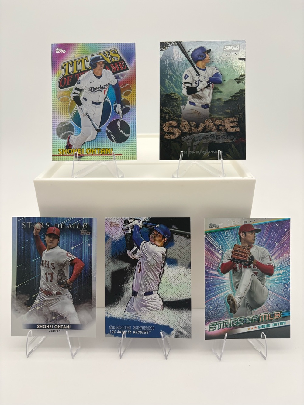 Topps Shohei Ohtani 5-Card Insert Lot 🔥Stars of MLB/Savage Sluggers/Titans🔥